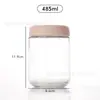Pote Selado de Vidro Amazon Garrafa Frasco Recipiente de Armazenamento para Lanches Nozes Café Copo de Iogurte Noturno Recipiente de Armazenamento