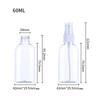Frasco Borrifador para Pets com Acabamento Premium, Frasco Repelente de Mosquitos 30ml, Frasco de Água Floral 50ml, Frasco de Perfume de Plástico Transparente com Formato Irregular