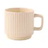 Taza Retro Personalizada, Taza de Agua de Cerámica con Patrón Vertical Simple, Taza de Café de Cerámica de Alto Valor para Regalo del Hogar, Transfronterizo
