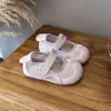 Sapatos de Malha Respirável para Bebês Meninas, Sapatos de Couro Moda Verão Princesa, Sapatos para Crianças Pequenas com Solado Macio para Meninas de 1 a 3 Anos