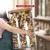 Garrafa de Vidro de Grande Capacidade com Tampa, Pote para Armazenamento de Casca de Tangerina, Pote Selado Grande Comercial, Garrafa de Exibição com Boca Larga para Chá e Produtos Secos