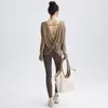 Ropa de Yoga para Mujer Set Cubierta Deportiva 2026 Nuevo Otoño Pilates Espalda Impresionante Hermosa Ropa de Entrenamiento Fitness Pantalones Tiburón