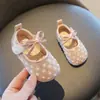 Zapatos Planos para Bebé Niña con Pedrería Primavera y Verano Zapatos Suaves para Gateo de Bebé Zapatos Pequeños de Cuero de Princesa para Niñas Zapatos para Niños
