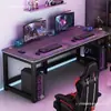 Escritorio de computadora, computadora de escritorio, escritorio para dos personas, mesa de estudio simple para dormitorio en casa, banco de trabajo rectangular, escritorio sin ruedas