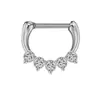 Nuevo Anillo Nasal de Diamante con Incrustaciones de Zirconia Sin Costuras, 3 Zirconias, Abeja Pequeña, Diamante Diablo, Joyería para Piercing del Tabique Nasal