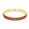 Estilo Europeu e Americano Cor Pura Retrô Diamante Colorido Zircônia Cravejada Conjunto de Joias Colar Pulseira que Não Desbota Joias de Exportação Mais Vendidas