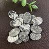 Piedras Semipreciosas Ovaladas de Venta Caliente Transfronterizas, Joyería de Doble Cara Plana con Incrustaciones de Piedras Preciosas Multimaterial, Moderna para el Viaje Diario