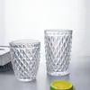 Vaso de Vidrio de Colores, Vaso para Agua Fría, Vaso para Cepillo de Dientes, Vaso para Agua Fría, Vaso para Enjuague Bucal, Vaso para Jugos Estilo Ins con Tapa, Vidrio de Sodio-Calcio