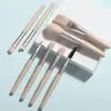 Diário de Maquiagem Vermelho 8 Peças Kit de Pincéis de Maquiagem Sombra Pó Solto Blush Pincel de Sobrancelha Corretivo Base Pincel de Lábios Conjunto Completo de Pincéis