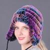 Gorro de pelo de conejo rex grueso y cálido, con protección para las orejas, de algodón y piel de conejo, informal, de lana, para otoño e invierno.