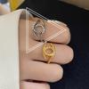 Anel Enrolado Fashion Chaoren Âncora Mesmo Dedo Indicador Anel Design de Nicho Acessórios de Celebridade da Internet Estilo de Hong Kong Fotografia de Rua