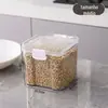 Pote Hermético com Fecho Rápido para Cozinha, Pote de Armazenamento Doméstico de Grau Alimentício, Caixa Plástica Transparente Selada para Ervas Medicinais, Caixa de Armazenamento para Temperos