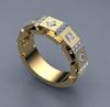 Wecheng deseja o melhor anel novo anel europeu e americano moda 16k ouro diamante anel personalizado anel jóias transfronteiriças