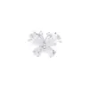 Broche de Zirconia Galvanizada con Forma de Lazo para Mujer, Accesorio Floral para Ropa, Pin Anti-Exposición, Pin Compacto para Solapa