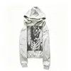 Sudadera con capucha estampada de marca de moda ins al por mayor europea y americana, sudadera con capucha de manga larga, chaqueta vintage, moda urbana y2k