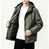Chaqueta con capucha para hombre, cortavientos, impermeable, acolchada, carcasa blanda engrosada, nueva chaqueta casual de otoño e invierno para hombre, para exteriores, senderismo