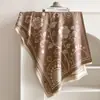 Cachecol de pescoço quente, xale, lenço decorativo de outono e inverno, estilo geométrico de videira e peônia vintage, xale grande jacquard de cashmere falso