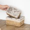 Cesta de almacenamiento de artículos diversos al por mayor, caja de almacenamiento de control remoto de escritorio, cajón de casa, porche, cesta tejida de cuerda de papel, juego de cuatro piezas