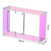 Caixa Surpresa de Acrílico Transparente Rotativa Pequeno Suporte de Exibição de Cartas Porta-Retrato Figura Criativa Pop Mart Ornamento DIY