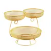 Bandeja de Frutas, Elegante, Requintada e Bonita, Sala de Estar, Mesa de Centro Doméstica, Cesta de Armazenamento de Frutas, Novo Luxo Acessível, Estante Elegante de Múltiplos Andares