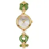 Moda Superventas Nuevo Estilo Nicho Fresco Esfera Redonda Reloj de Pulsera de Cuarzo para Mujer Pulsera de Diseño de Jade de Lujo Ligero