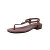 [Edición de Piel de Oveja] Sandalias Planas Retro L*P con Hebilla Dorada y Tira en T para Mujer, Estilo Nuevo Verano 2026 para Ir al Trabajo