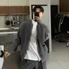 Ropa de Trabajo Básica Asclo&Qiao Cárdigan de Lana de Gama Alta Holgado Sencillo Moderno Estilo Coreano Chaqueta Suéter de Otoño e Invierno