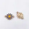 Moda Coreana Joias de Margarida Acessórios Liga de metal Colar Pingente Conector de Pulseira Duplo Pendurado Acessórios DIY Acessórios
