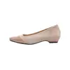 Sapatilhas Quadradas com Salto Grosso Patchwork Francês Femininas Cor Nude 2026 Novo Estilo Pequeno Cheiro Sapatos para o Trabalho Slip-on Sapatos de Vovó