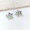 23mm Estampado de Leopardo Estrella de Cinco Puntas Retro Maillard Perforadas Cuentas Pulsera DIY Collar Joyería Acrílica Accesorios
