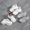 Zapatos de plataforma de suela gruesa estilo papá para mujer, moda versátil de otoño 2026, que aumentan la altura, de malla transpirable, zapatillas casuales