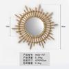 Espejo colgante de pared tejido a mano con ratán, espejo decorativo para colgar en la pared, espejo decorativo para hotel o casa de familia, espejo de maquillaje decorativo.