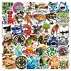 50 Piezas de Pegatinas Graffiti para Señuelos de Pesca de Exterior para Botellas de Agua, Calcomanías para Coche, Pegatinas Decorativas Impermeables para Patinetas Venta al por Mayor