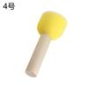 Cepillo de esponja con mango de madera y cabeza de hongo redondo, venta al por mayor de fábrica, serie de herramientas de grafiti para pintura artística infantil