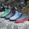 Botas de chuva para atividades ao ar livre coreanas transfronteiriças masculinas curtas moda impermeável sapatos lavagem de carro pesca borracha sapatos antiderrapante leve cozinha cobre-sapatos