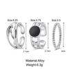 Europa y Estados Unidos anillo de viento frío transfronterizo nuevo anillo de dedo de comida conjunto de tres piezas viento ins para mujer moda personalidad anillo moderno