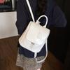 Bolso Estilo Perezoso para Mujer Verano 2025 Nuevo Cuero Suave Moda Casual Simple Mochila para Viajar Mochila para Estudiante