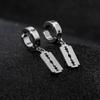 Borsalina Retro Punk Personalidad Hip Hop Calle Pareja Pendientes Pendientes de Moda para Hombre Tachuela Hoja Pendientes para Hombre