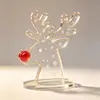 Decoraciones personalizadas para base de árbol de Navidad acrílicas para comercio electrónico transfronterizo, decoraciones transparentes de Papá Noel y muñeco de nieve pequeñas para escritorio DIY