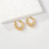 Aretes Transfronterizos Europeos y Americanos de Alta Gama con Incrustaciones de Perlas y Diamantes para Mujer, Aretes Electrochapados, Aretes de Acero Inoxidable, Joyería para Hombre, Venta al por Mayor del Fabricante