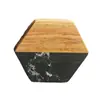 Posavasos Populares de Mármol Transfronterizos, Posavasos Creativos de Madera, Manteles Individuales Anti-quemaduras de Madera de Acacia para Barra de Café, Posavasos Aislantes de Calor para Tazas de Té