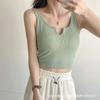 Nueva Camisola de Tirantes de Belleza con Copa Fija para Mujer Ropa Exterior Combinable con Almohadilla en el Pecho Base Envuelta Pecho Ropa Interior Deportiva para Mujer