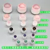 Rodillo de jade, rodillo de jade con cabeza de cristal rosa natural y amatista, rodillo de jade de 16 hilos para dispensadores