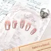 Océano Rosa Hecho a Mano Uña Portátil Ojo de Gato Zircón Marino Gema Parche de Uñas para Fototerapia Parche de Uñas Parche de Uñas