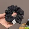 Goma de Pelo Elegante Estilo Coreano de Lunares para Mujer, Sujetador de Cola de Caballo Baja de Gama, Goma para el Pelo, Goma de Pelo Retro, Accesorio para el Cabello de Otoño