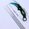 Cuchillo de fruta Boston 830 Scimitar de acero inoxidable, plegable, para exteriores, con clip trasero, para supervivencia en el campo.
