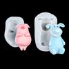 Molde de silicona de cerdito molde de jabón hecho a mano de cachorro molde de silicona de pastel de mousse de chocolate de dibujos animados helado