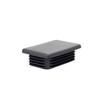 Tapón rectangular acanalado de plástico, tapón de PE, tapón para tubería, cabeza para tubería de acero, estante rectangular para tubería de acero inoxidable, mamparo
