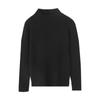 Suéter interior de cachemira de color sólido para niños de otoño e invierno, suéter de manga larga con base ajustada para niños y niñas, jersey de cuello semi-alto.