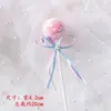 Decoração de Bolo Rosa Choque Plug-in Menina Menina Lua Cheia Aniversário Sobremesa Cartão Princesa